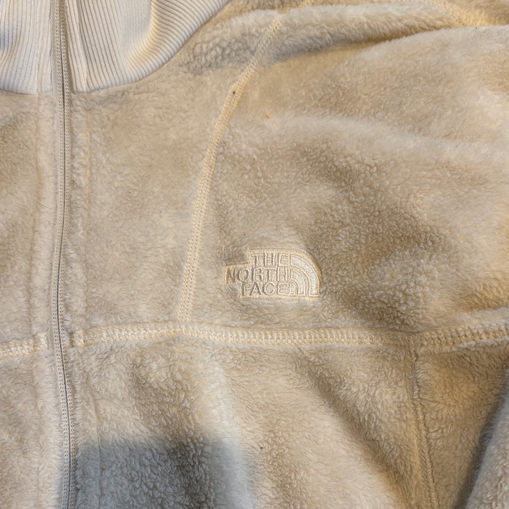 North Face Cream Fleece Zip-Up Jacket - Picture 2 of 7